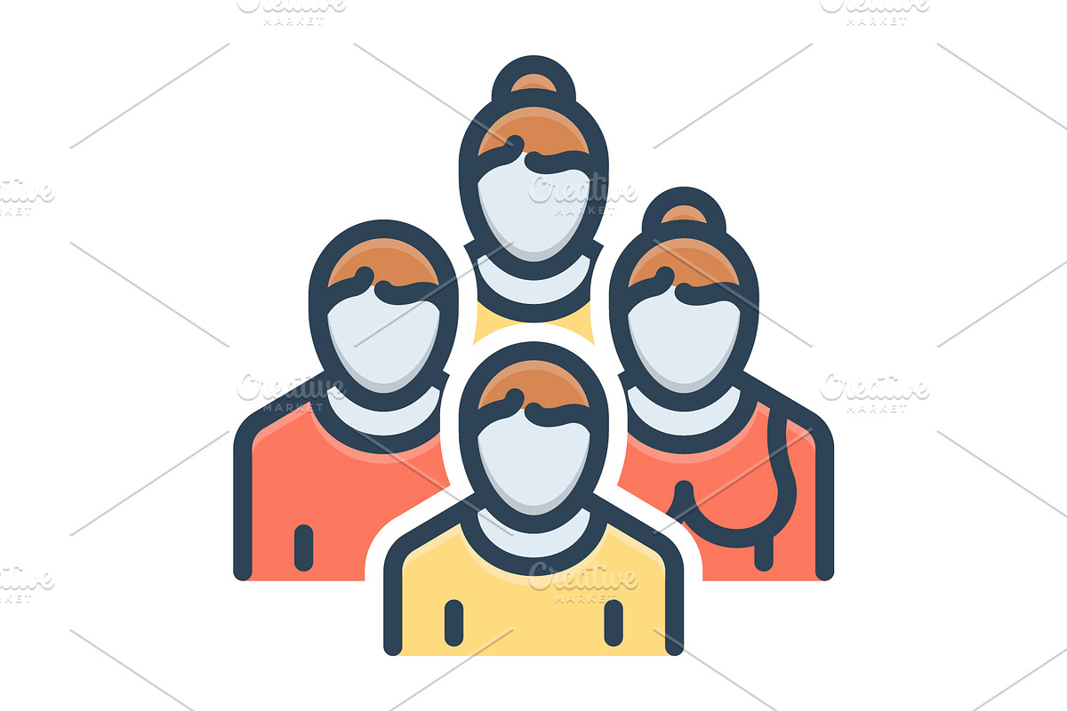 Humans public color icon, a Duotone Icon by Creative priyanka