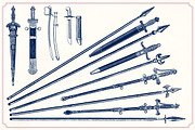 Vintage sword and armor illustration, a Technology Illustration by Mr Vintage (Thumbnail 12 of 13)
