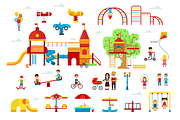 Park elements for map, flat vector, an Object Graphic by Bezvershenko (Thumbnail 6 of 8)