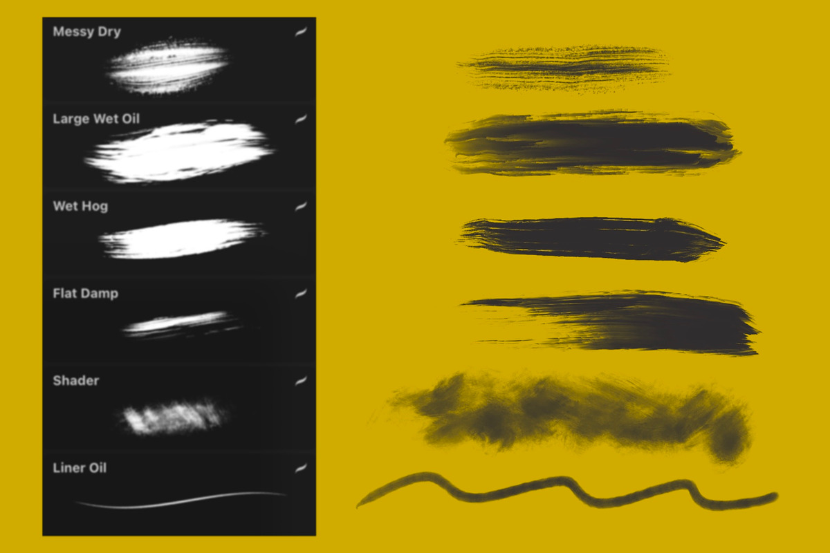 Oil Brush Collection for Procreate, a Brush Add-On by KJP Designs (Photo 2 of 6)