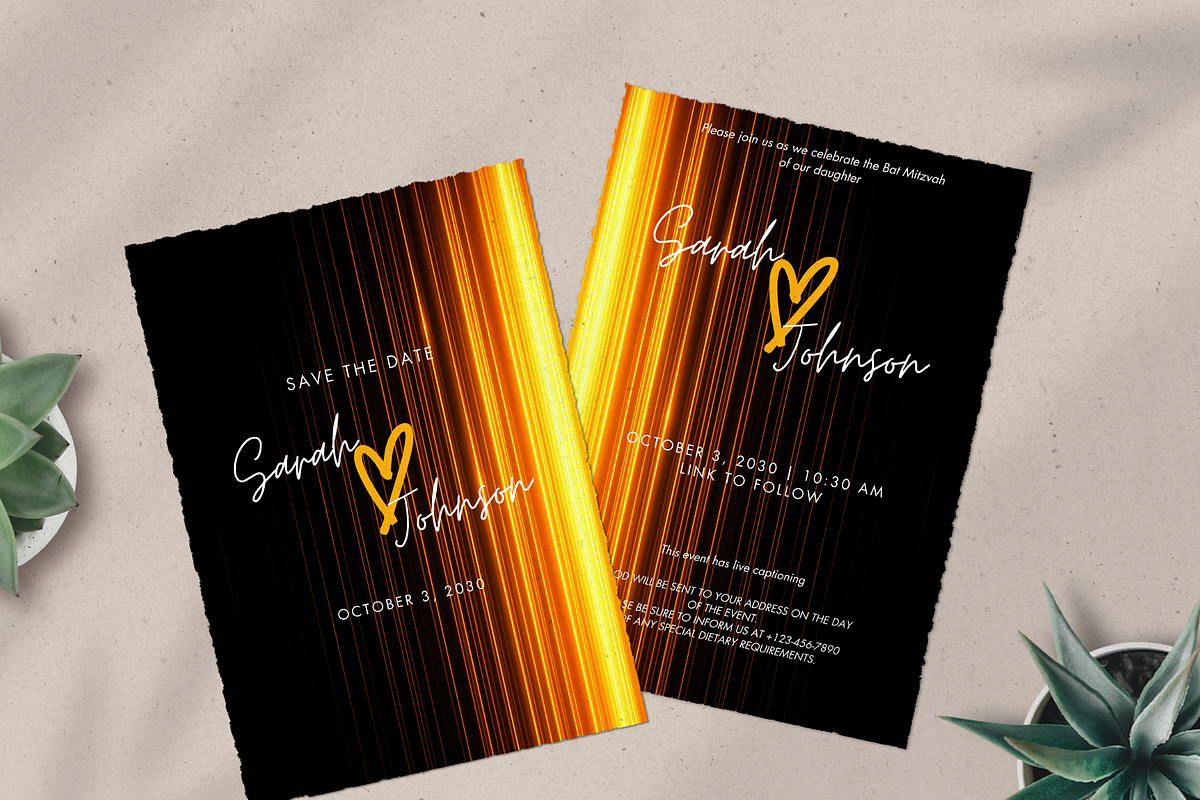 Modern Black Gold Wedding Invitation, an Invitation Template by InvitingStorys (Photo 3 of 10)