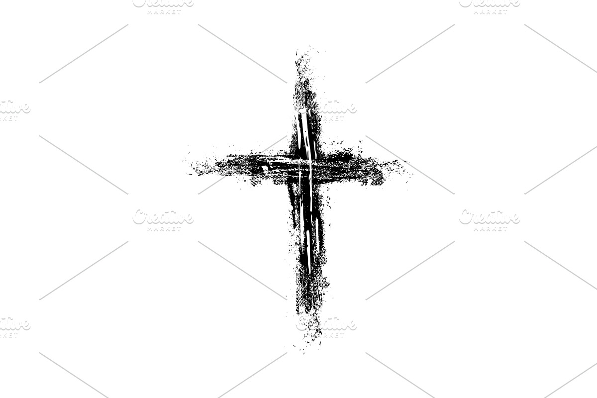 Hand drawn black grunge cross icon, an Illustration by Nenahliadava Design