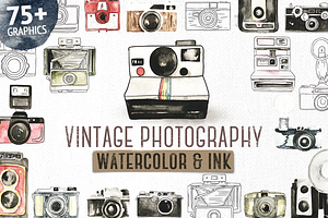 Vintage Photographer Watercolor Pack