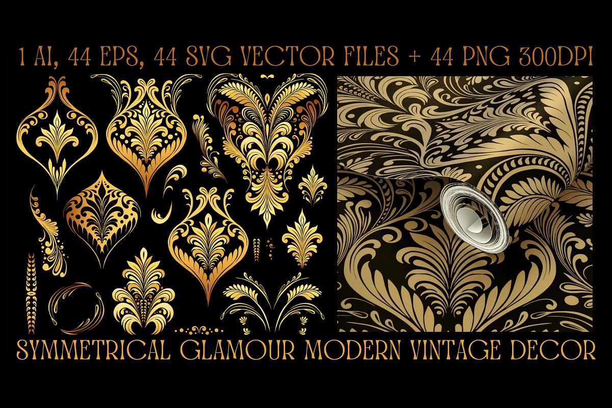 Gold Vintage Glamour Flourishes, an Object Graphic by ilonitta (Photo 6 of 7)