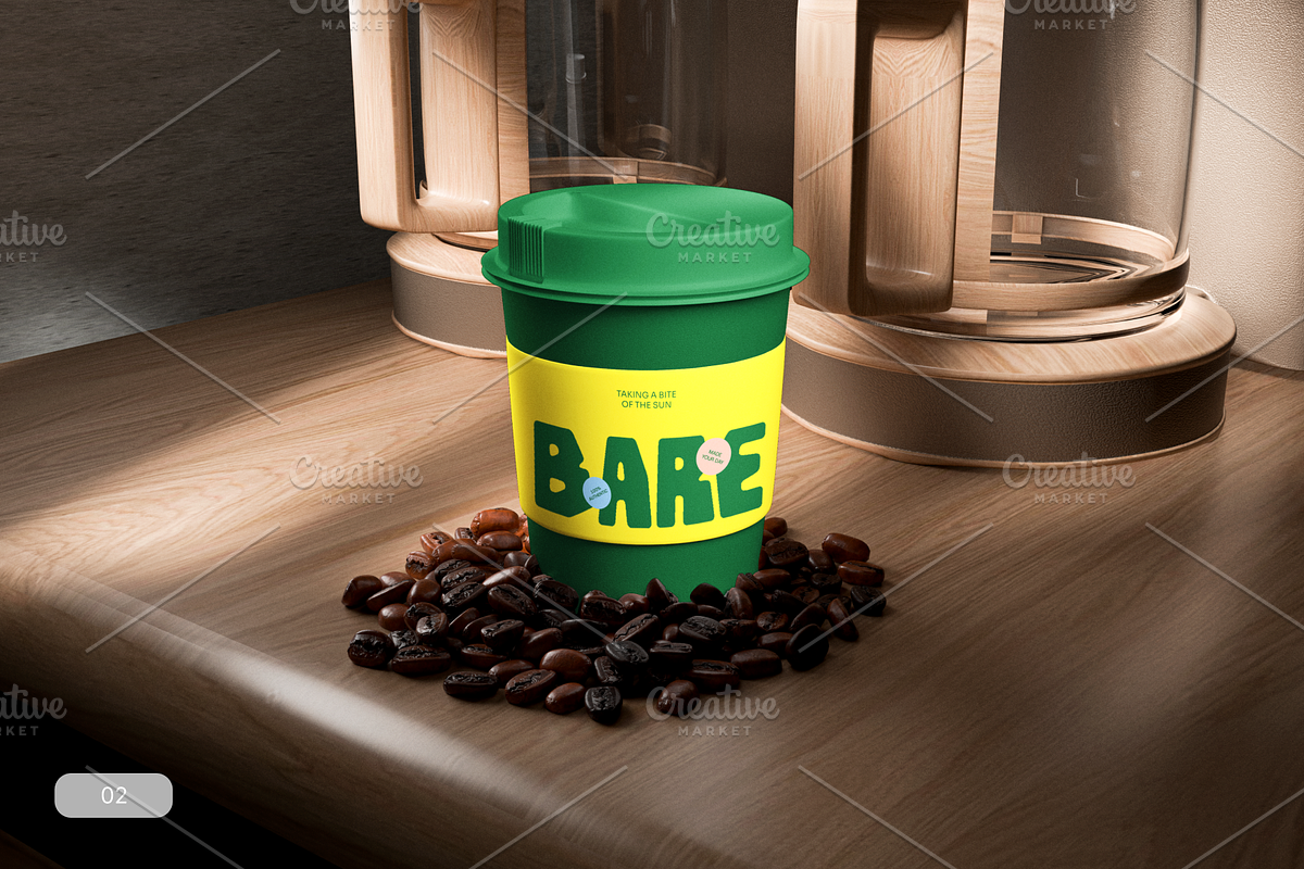 Paper Cup Mockup, a Cups & Container Mockup by Fourshape (Photo 2 of 5)