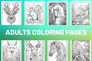 Adult Animals Coloring Pages