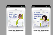 White Green Minimal Podcast Cover, a Social Media Template by Neermana (Thumbnail 3 of 4)