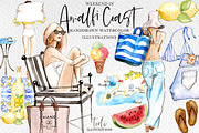 Weekend in Amalfi Coast, a Seasonal Illustration by todidesign (Thumbnail 1 of 6)