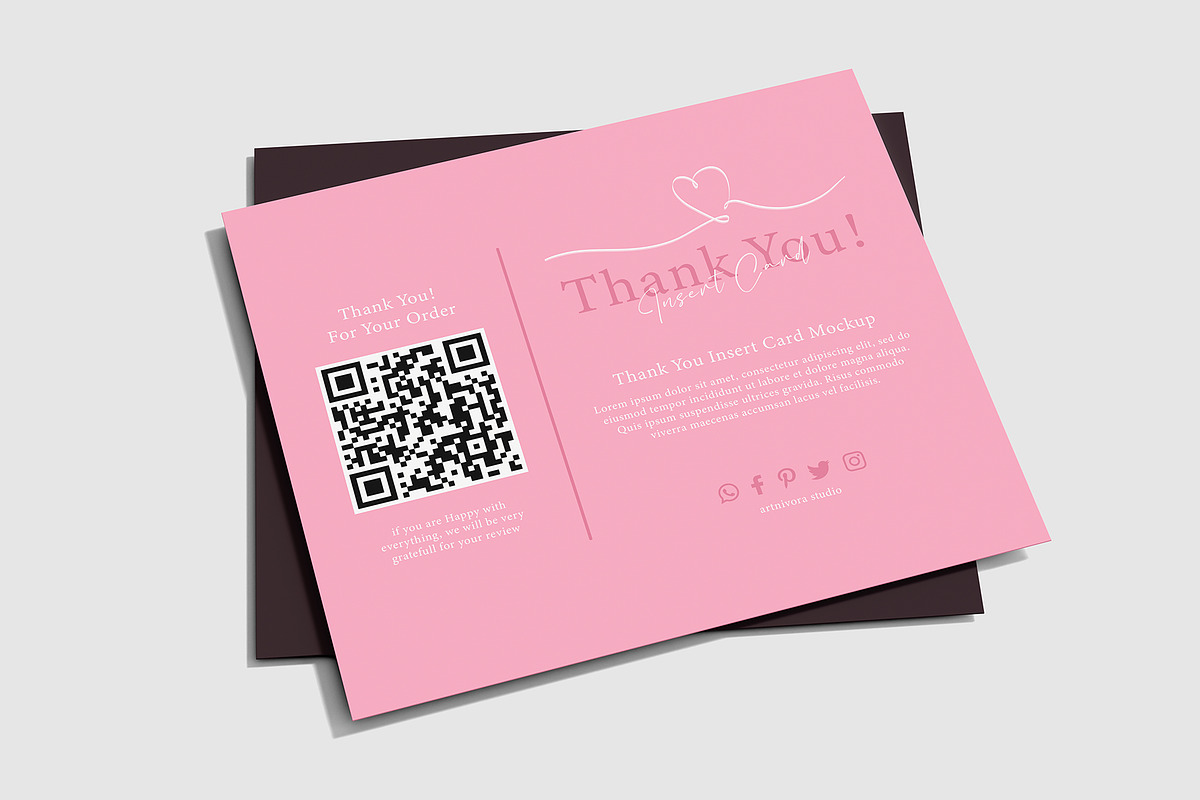 Thank You Insert Card Mockup, a Packaging Mockup by Artnivora.Std (Photo 3 of 4)