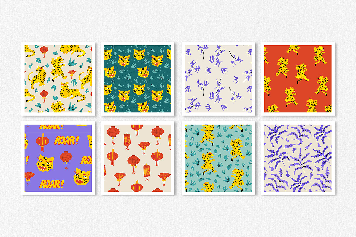 Asian tigers | Cliparts, Posters, an Animal Illustration by Felizabeth Design (Photo 14 of 15)