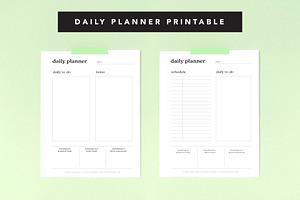 Daily Planner Calendar Printable