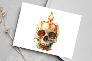 Watercolor Creepy Halloween Clipart, an Illustration by Canvas Craft (Thumbnail 4 of 7)
