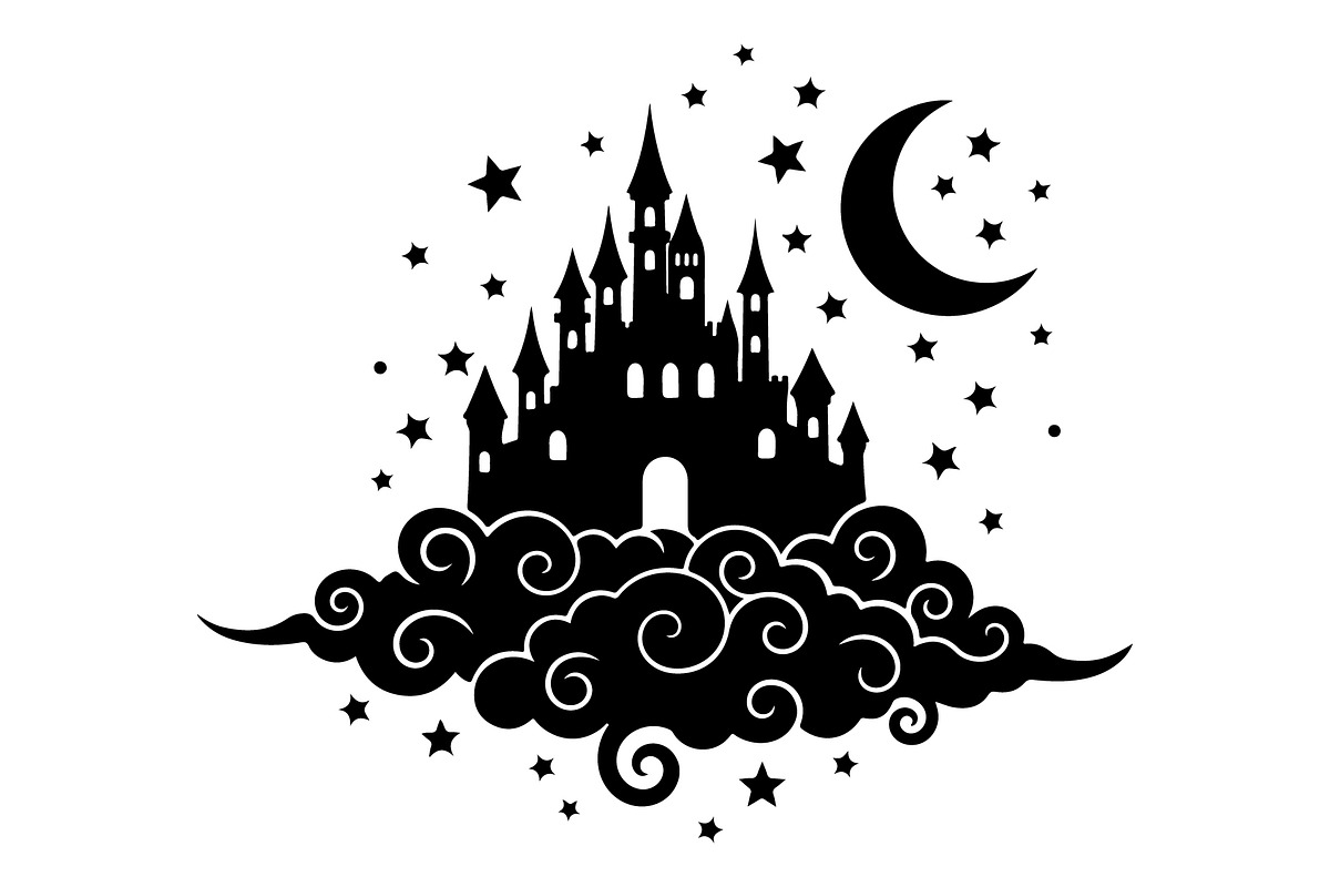 Fantasy Castle Cloud Moon Bundle, an Object Illustration by Gaye Art (Photo 7 of 30)
