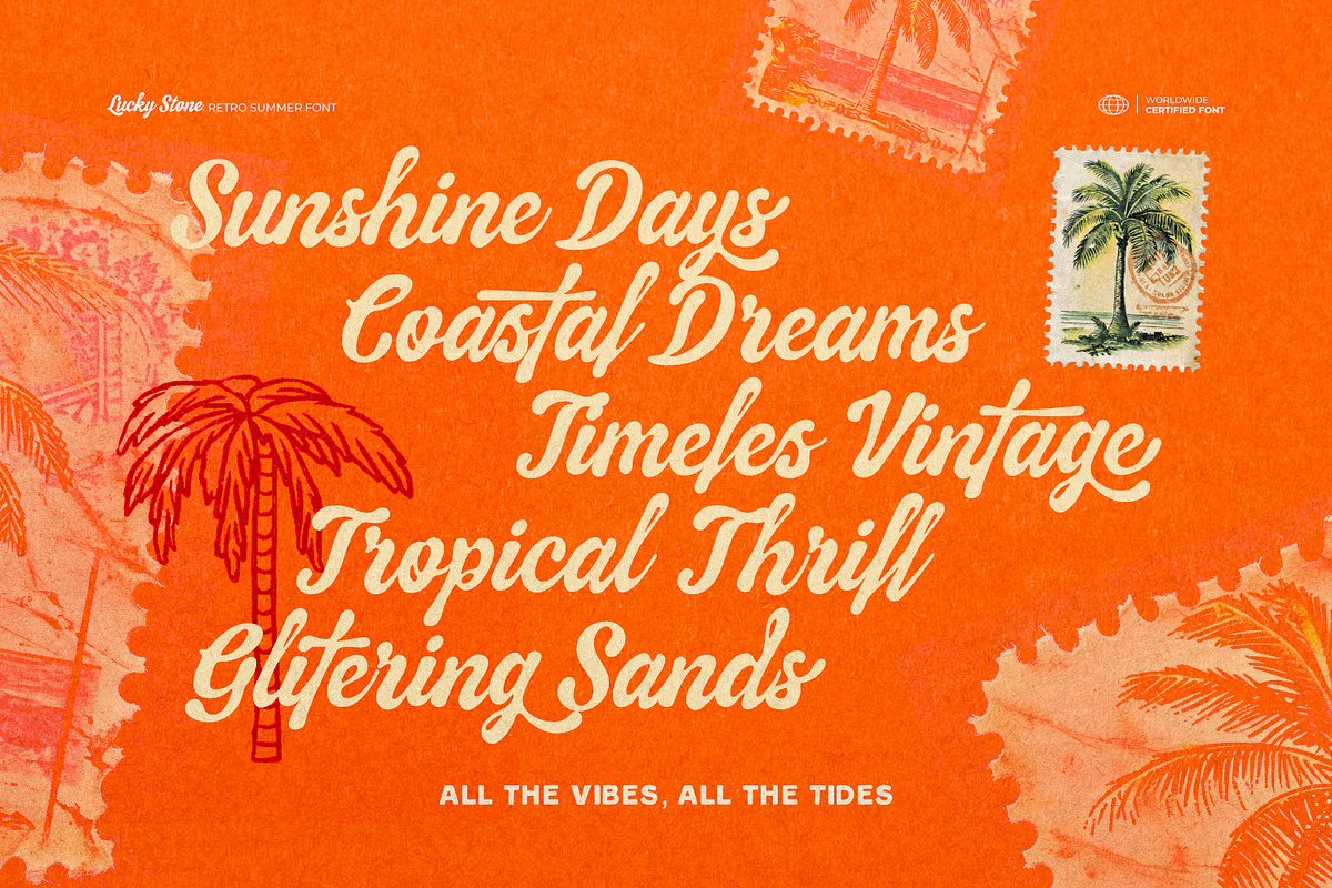Lucky Stone - Vintage Summer Font, a Script Font by ikiiko (Photo 3 of 7)