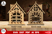 Gingerbread Christmas Houses, a Decorative Illustration by svgocean (Thumbnail 3 of 11)