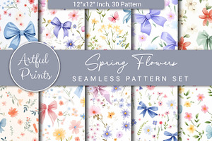 Spring Flowers Seamless Pattern