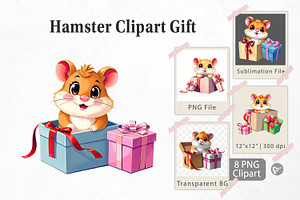 Hamster Clipart Gift, a Graphic by Artnoy
