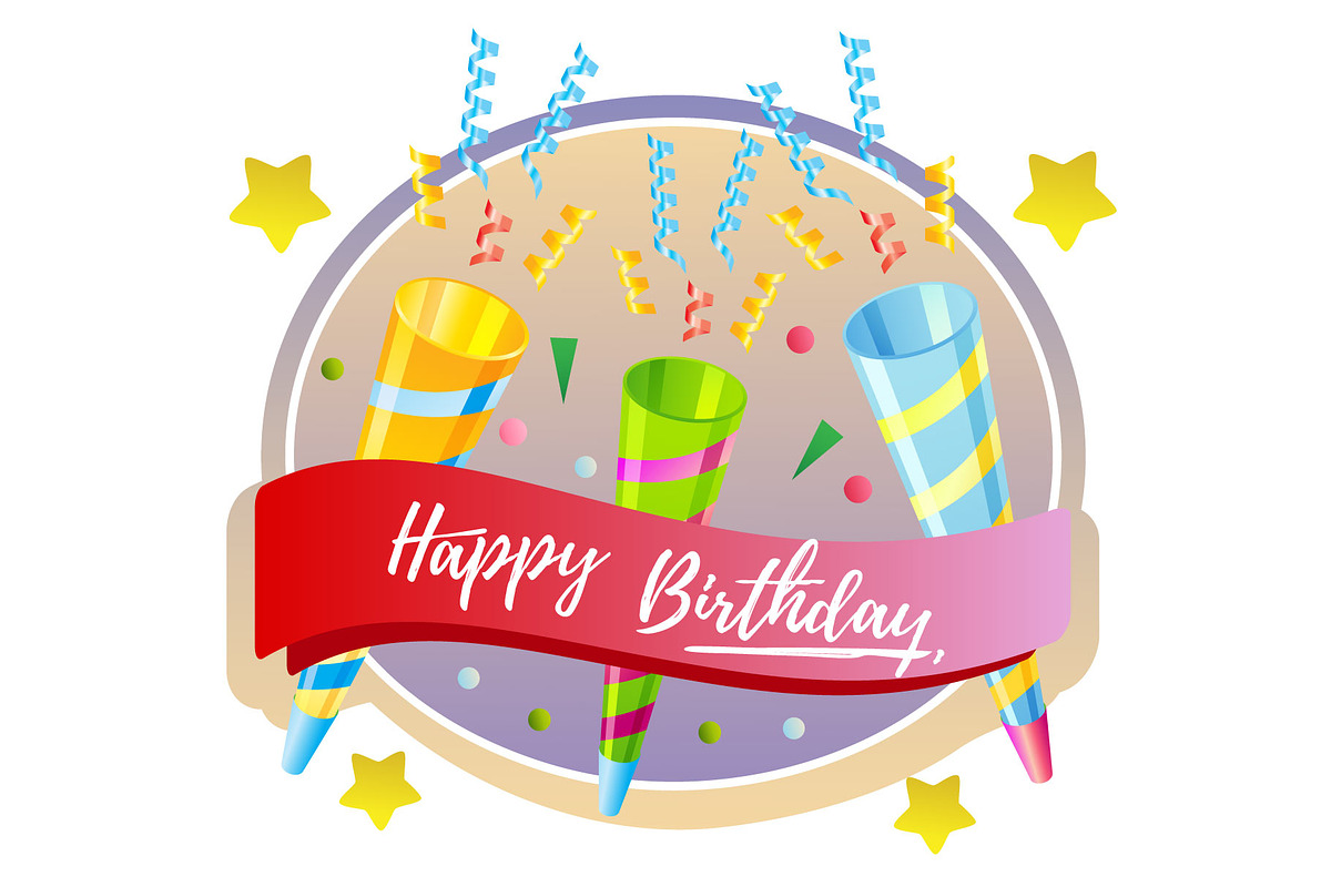 7 birthday colorful label, a Graphic by Propylparaben (Photo 8 of 8)
