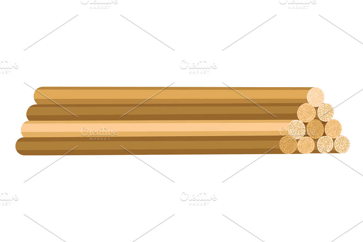 Pile of cobblestone. Wooden, an Illustration by Things for designers
