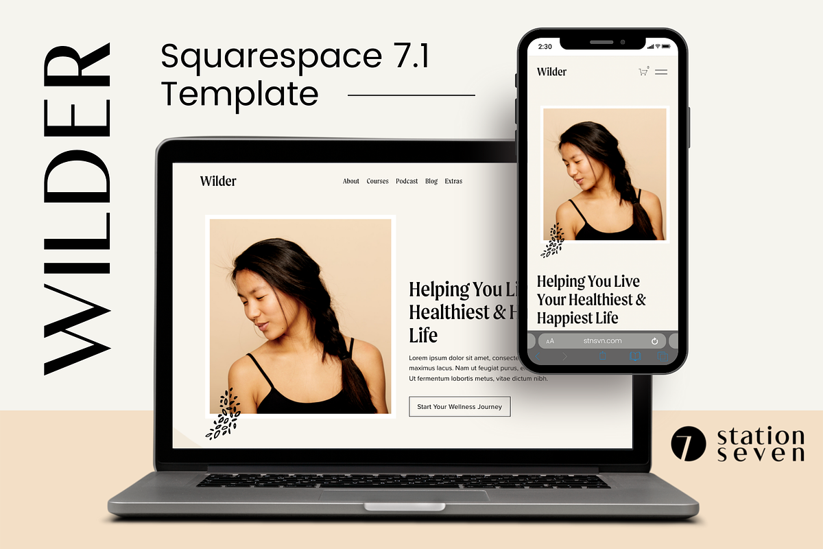 Squarespace 7.1 Template - Wilder, a Websites & App Template by Station Seven (Photo 1 of 4)