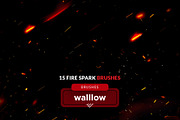 Fire sparks photoshop dbrush set, a Brush Add-On by Walllow Creatives (Thumbnail 2 of 3)