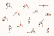 200 Iyengar Yoga Asanas - Yoga Set, a Healthcare Illustration by Franzi draws (Thumbnail 2 of 6)