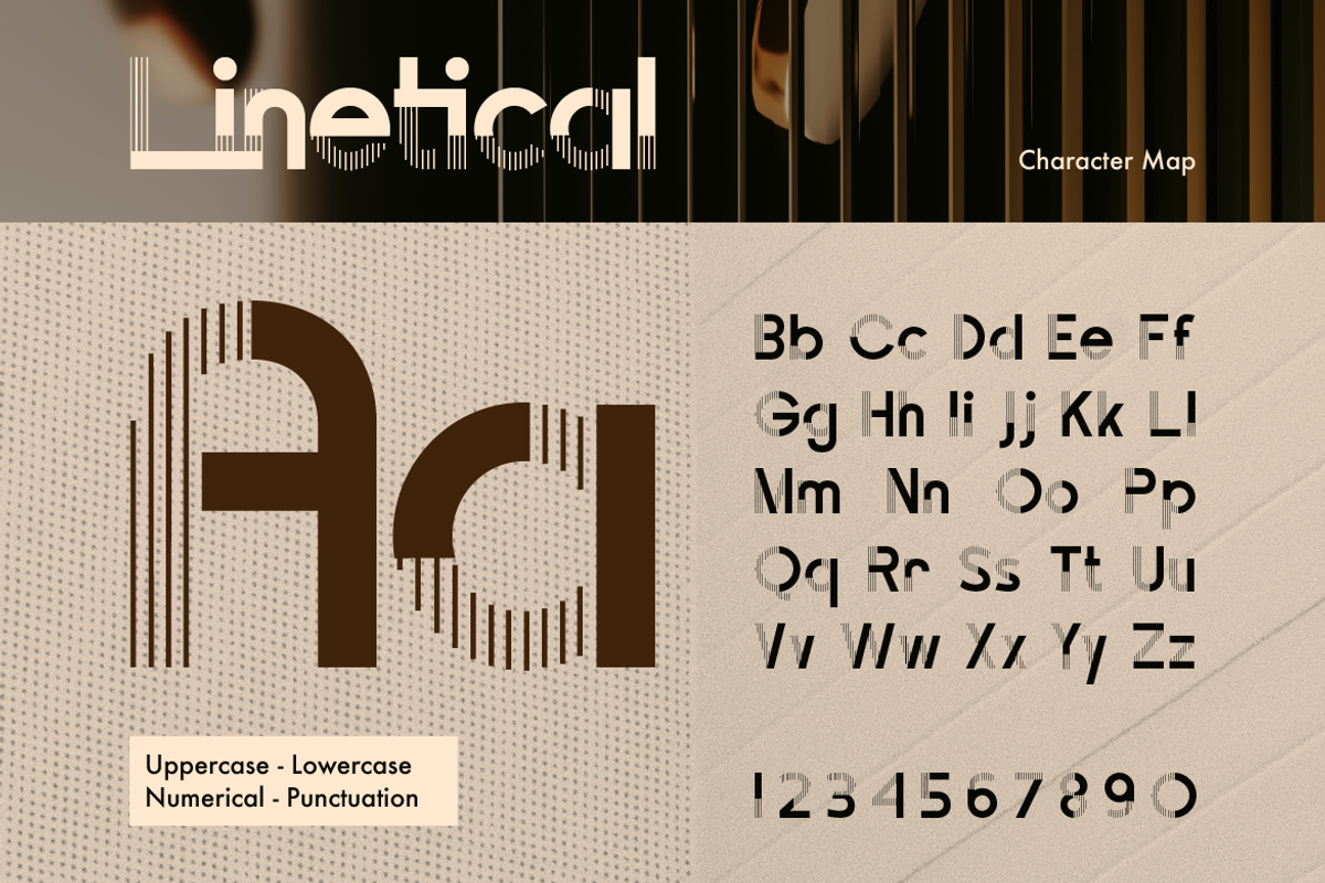 Linetical, a Sans Serif Font by Burntilldead (Photo 2 of 12)
