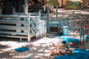Temporary Stage Parts Stacked, an Industrial Photo by SkyNext