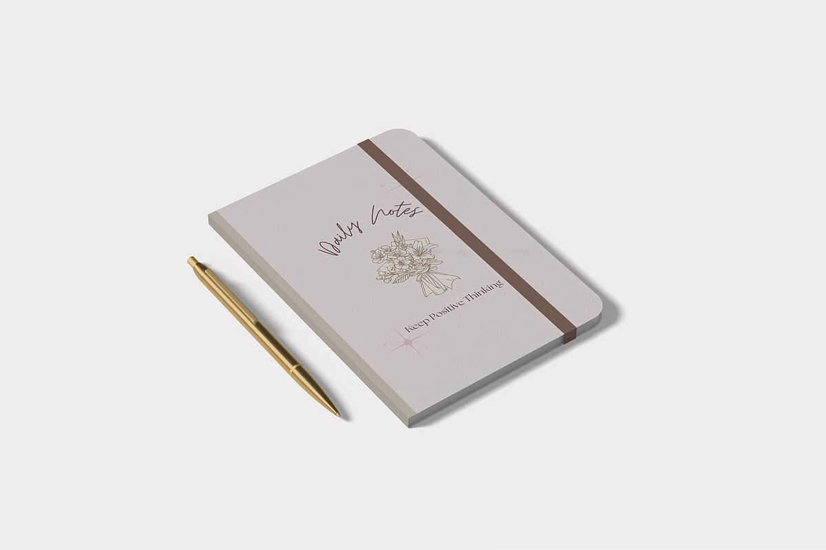 Minimal Notebook Mockup, a Print Template by zuhraabdullah (Photo 3 of 7)