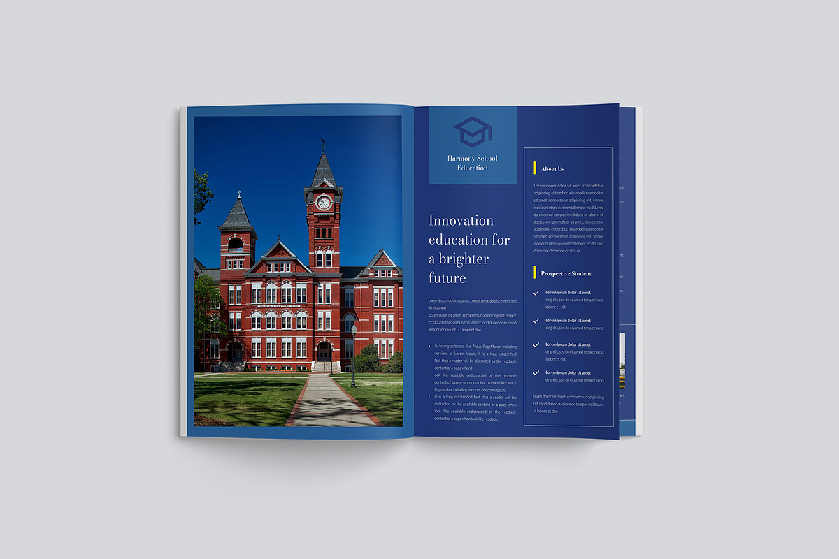Project School Handbook Template, a Brochure Template by TMint Play (Photo 3 of 8)