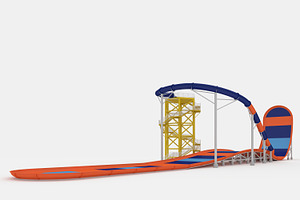 3D Model Waterpark Slide 5