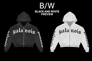 vintage cropped zip hoodie mockup, a Hoody Mockup by yalanois (Thumbnail 2 of 5)