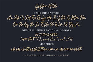 Golden Hills - Handwritten Script