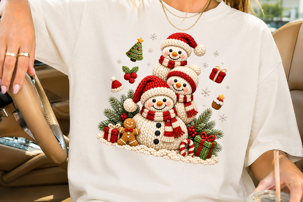 Crochet Snowman Family PNG, a Seasonal Illustration by Rose Art (Photo 2 of 4)