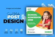 School Admission Social Media Post, a Social Media Template by designSultan (Thumbnail 4 of 4)