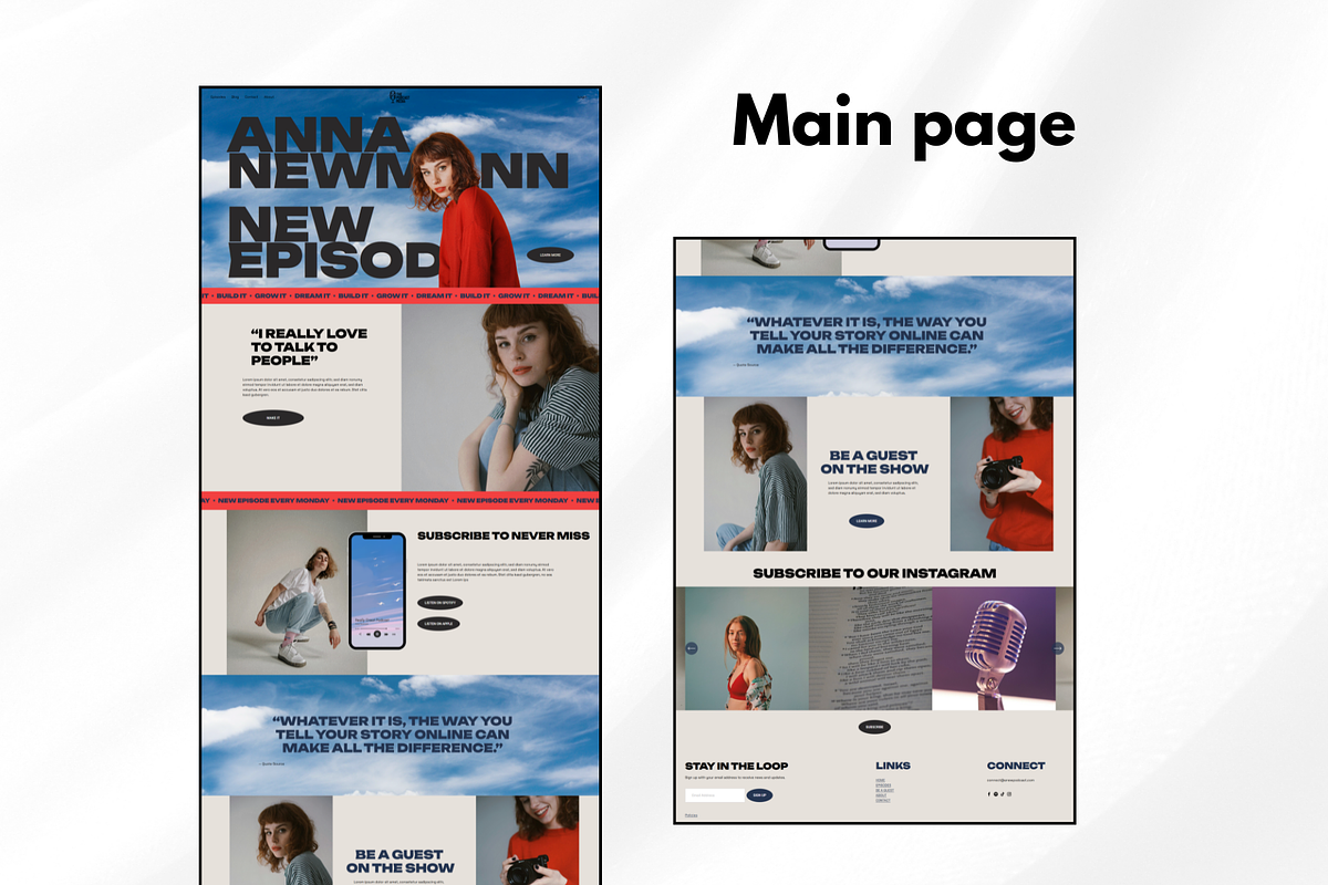 Squarespace 7.1 Podcast Website preview 4