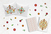 Folk Floral Vector Ornament Set, a Decorative Illustration by ElenaKovalyova (Thumbnail 5 of 5)