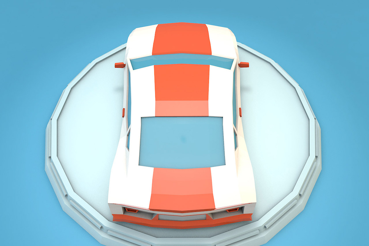 Cartoon Sport Car Low Poly, a Cars & Vehicle 3D Model by Low Poly Lab (Photo 7 of 9)