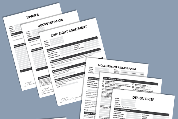 Design Documents - Fillable PDF Set preview 2