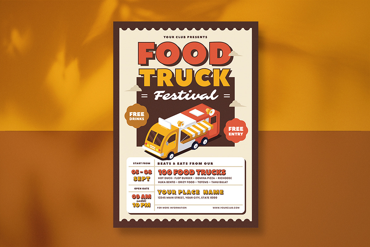 Bundle Food Truck Festival Flyer, a Flyer Template by Totem Design Studio (Photo 5 of 5)