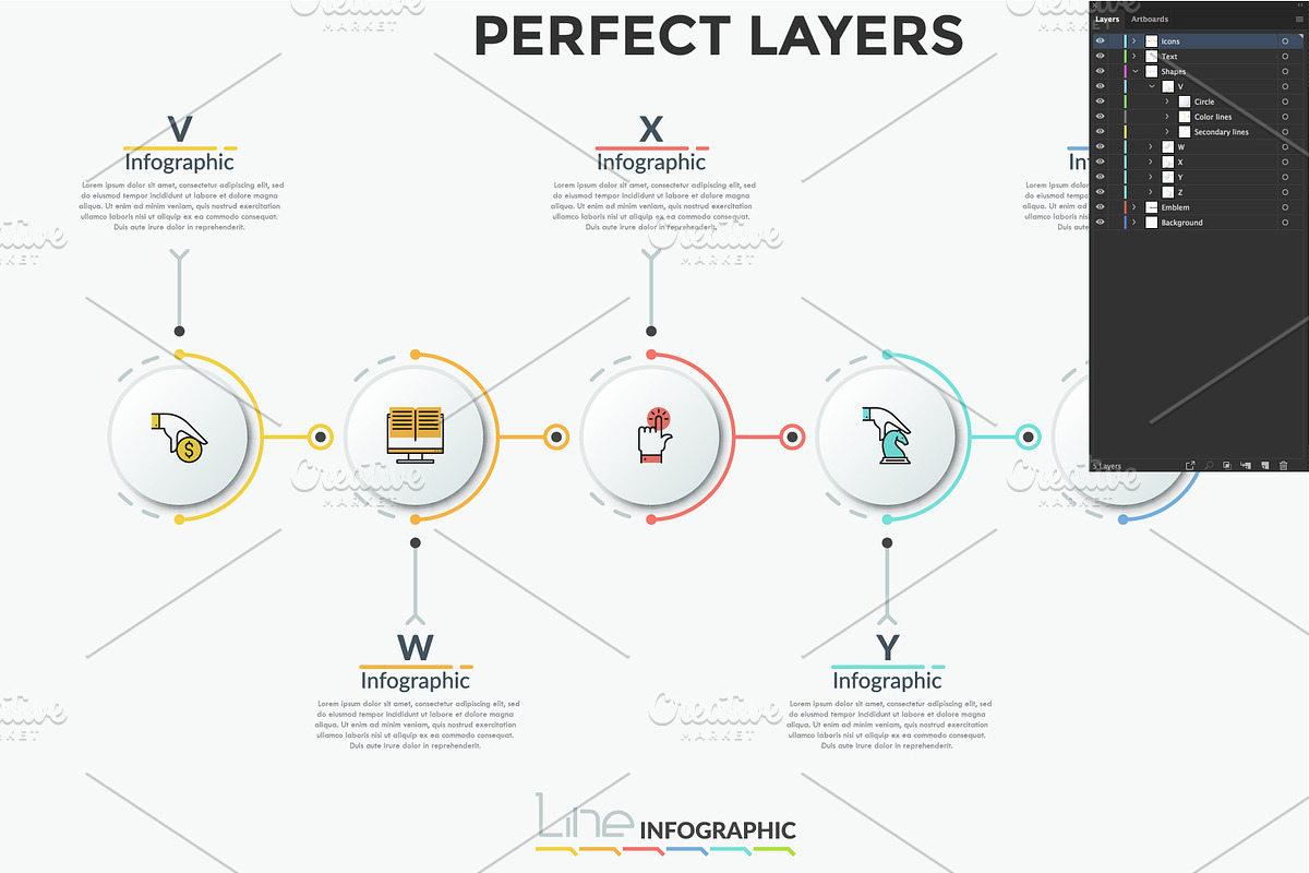 Line-X. Infographic Pack, a Presentation Template by Andrew Kras Design (Photo 2 of 23)