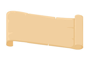 parchment scroll lie rolled and, a Texture Illustration by Woters little shop