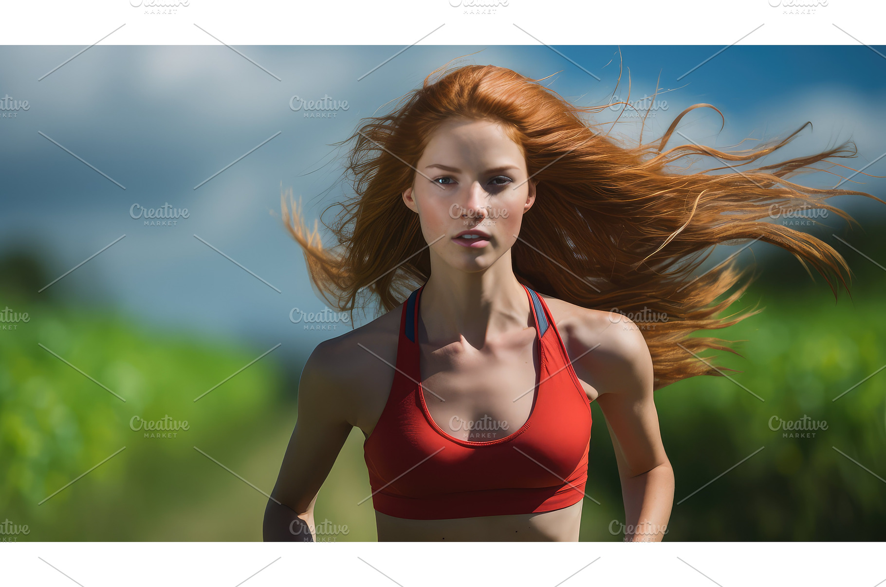track runner red ai generated, a Nature Photo by pikepicture