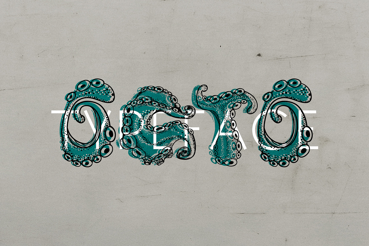 Octo - A hand lettering Octopus font, a Font by Plainly Simple Store (Photo 7 of 11)