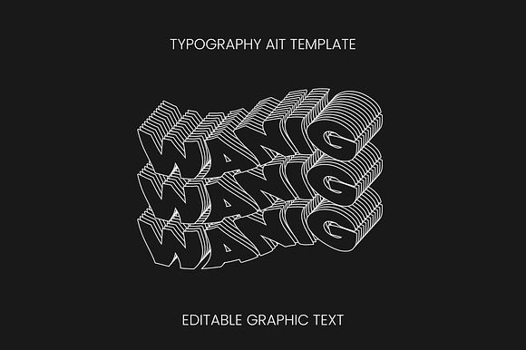 Stacked Waves Text Effect