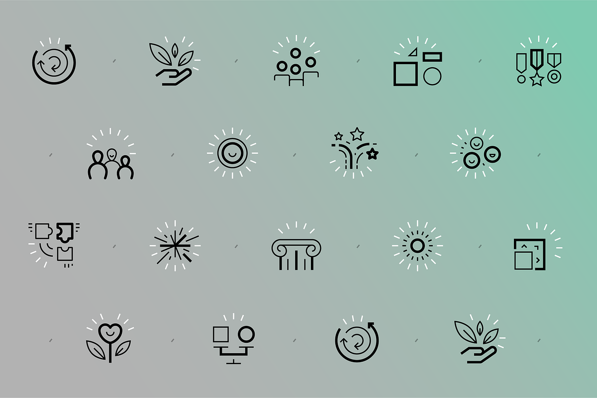 Business value icons, an Outline Icon by Vineta Rendon (Photo 3 of 7)