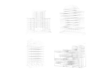 Abstract architecture line drawing, an Object Graphic by BeOGraphic