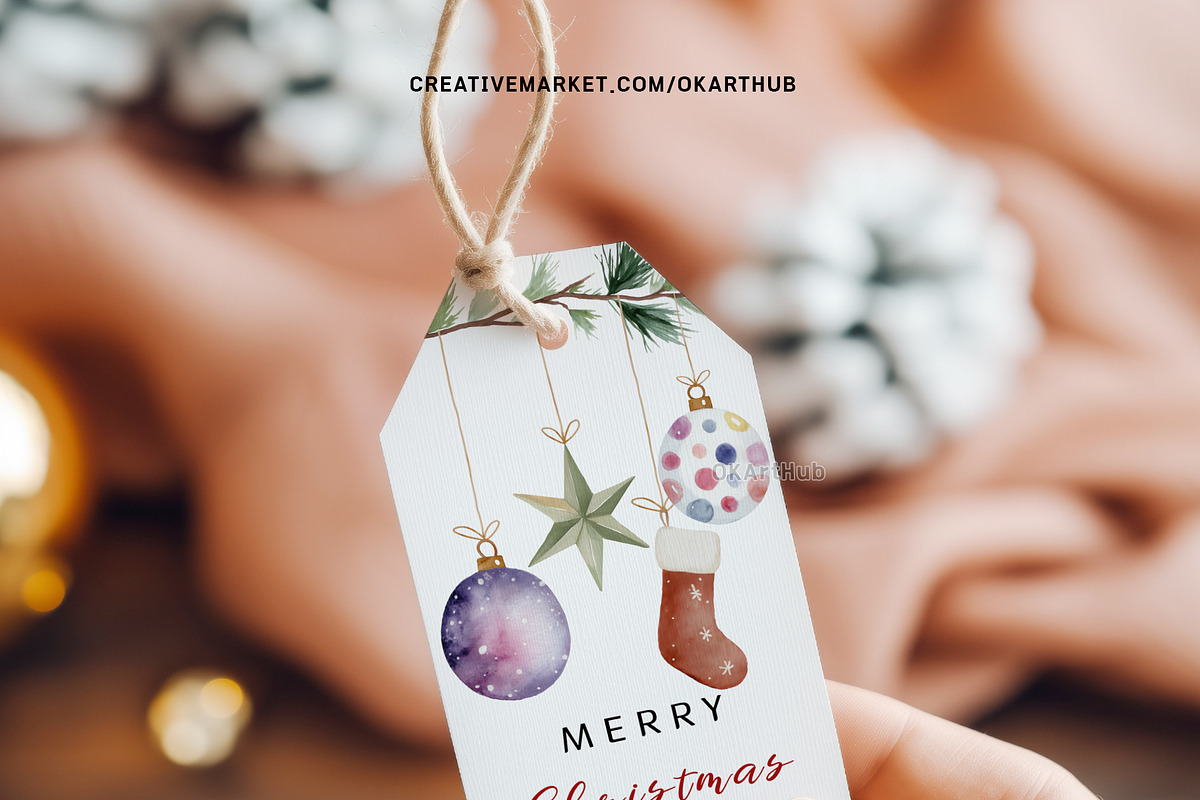 Watercolor Christmas – Santa, Elves, a Seasonal Illustration by OKArtHub (Photo 10 of 12)