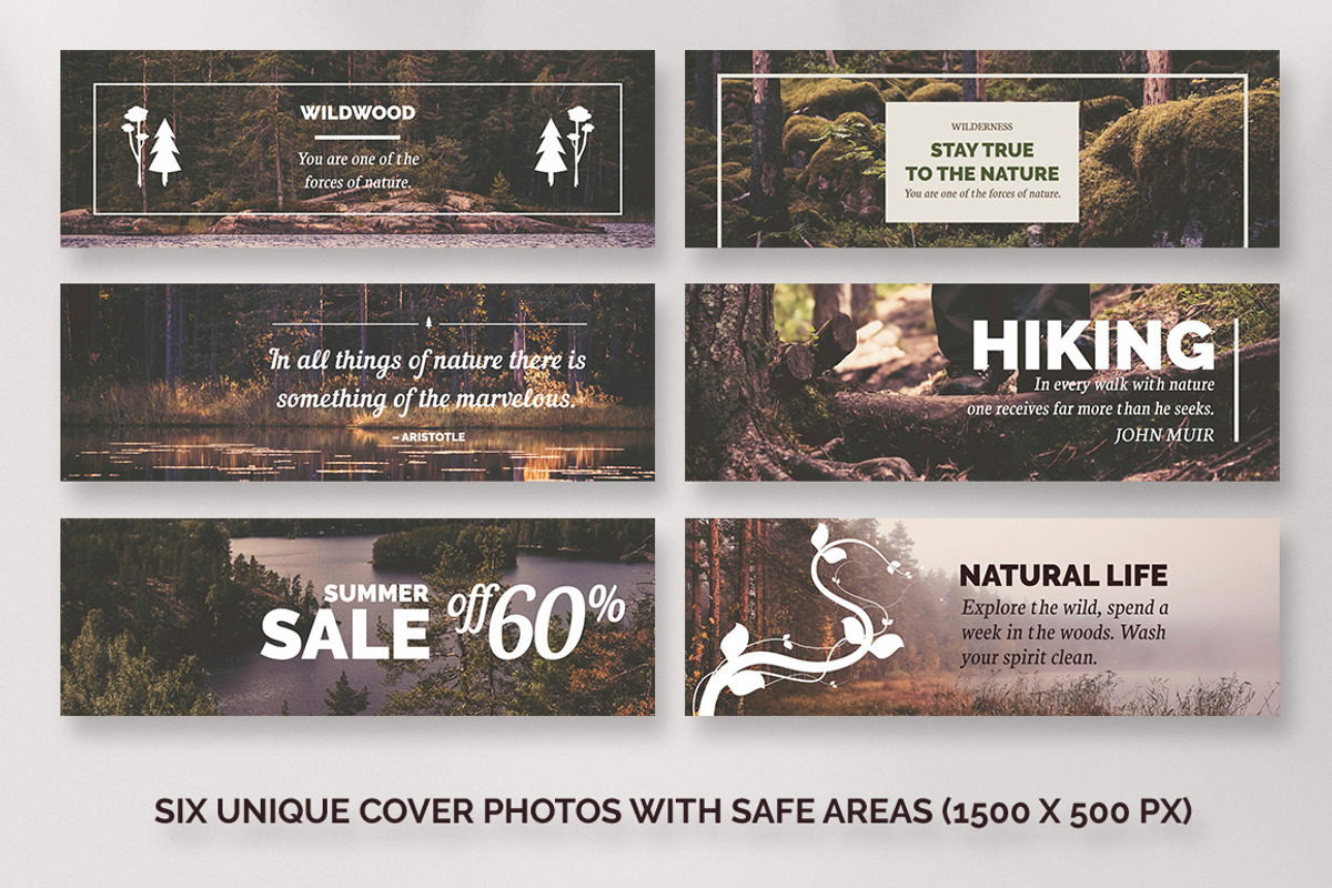 WILDWOOD Twitter Templates Pack, a Social Media Template by Mikko Lemola (Photo 2 of 3)
