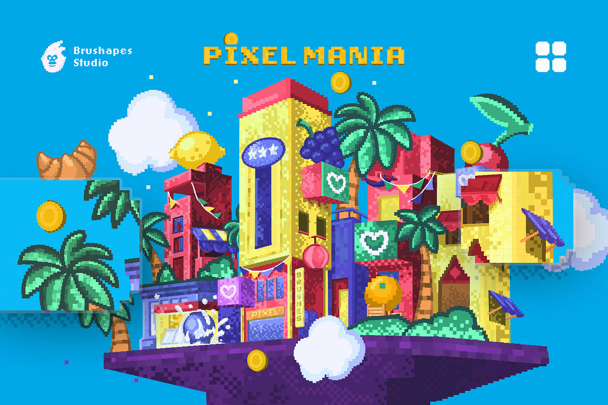 Multi App Pixel Mania Brushes, a Brush Add-On by brushapes.com (Photo 6 of 9)